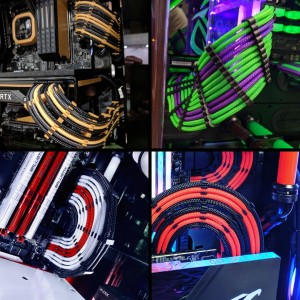 A relevant stock photo of pc cable custom in a typical setting.
