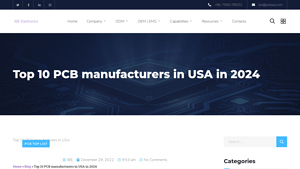 Top 10 PCB manufacturers in USA in 2024 - IBE Electronics - american pcb manufacturer