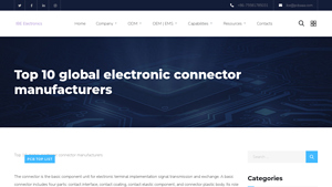 Top 10 global electronic connector manufacturers - connector manufacturer company