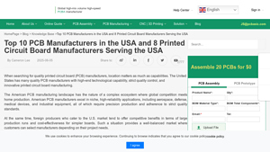 Top 10 PCB Manufacturers in the USA and 8 Printed Circuit Board ... - pcb manufacturer united states