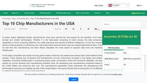 Top 10 Chip Manufacturers in the USA - pcbasic.com - american chip manufacturer