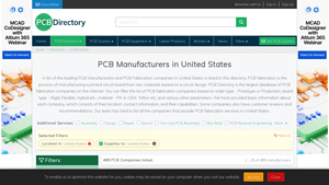 PCB Manufacturers in United States - PCB Directory - usa pcb manufacturer