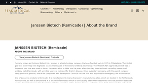 Janssen Biotech (Remicade) | About the Brand - Peak Medical Wholesale - remicade manufacturer