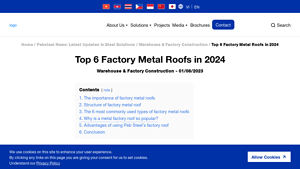 Top 6 Factory Metal Roofs in 2024 - Pebsteel - corrugated iron factory