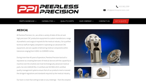 Medical CNC Machined Parts | Peerless Precision Machine Shop - cnc machined parts for medical equipment manufacturer