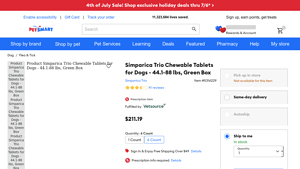 Simparica Trio Chewable Tablets for Dogs - 44.1-88 lbs, Green Box - simparica trio manufacturer