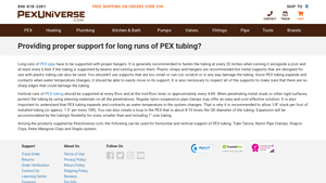 Providing proper support for long runs of PEX tubing? - PexUniverse - pex pipe manufacturer recommendation for installation support