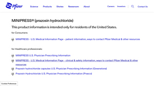 MINIPRESS® - Pfizer - prazosin manufacturer discontinued