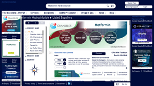 Metformin Hydrochloride API Manufacturers - PharmaCompass - metformin manufacturer