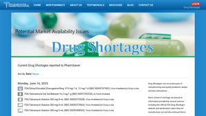Drug Shortages at PharmSaver - prazosin manufacturer discontinued