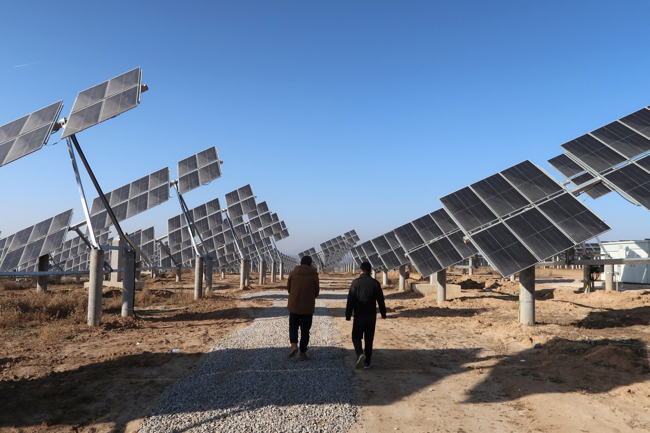 A relevant stock photo of photovoltaic panels china in a typical setting.