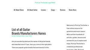 List of all Guitar Brands/Manufacturers Names - - [Listed A-Z] - guitar manufacturer