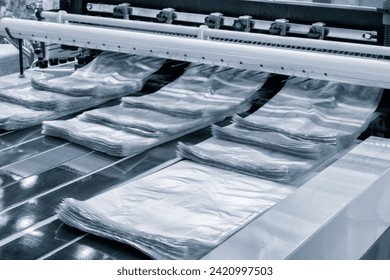 A relevant stock photo of plastic bag manufacturer in a typical setting.