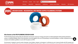 PEX Design Guide - plastic pipe - pex pipe manufacturer recommendation for installation support