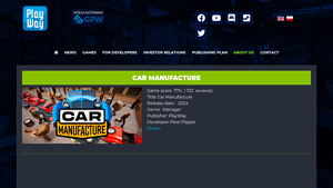 PlayWay - Car Manufacture - car manufacturer game