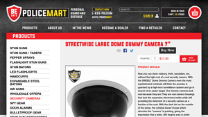 Streetwise Large Dome Dummy Camera 7 - Policemart - dummy camera company