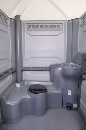 A relevant stock photo of portable toilet manufacturer in a typical setting.