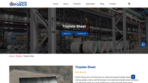 Tinplate Sheet - TianjinPosco Group - tinplate sheet factory