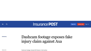 Dashcam footage exposes fake injury claim against Axa - best dashcam company