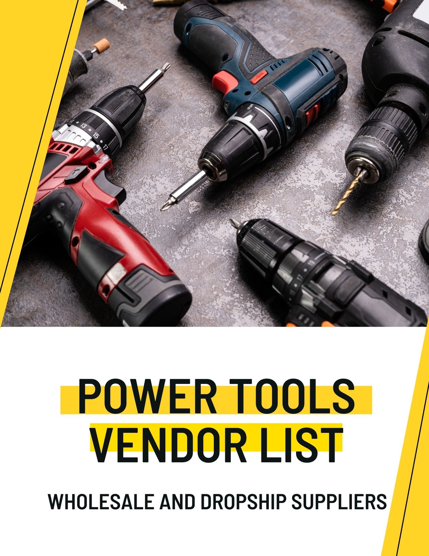 A relevant stock photo of power tools supplier in a typical setting.