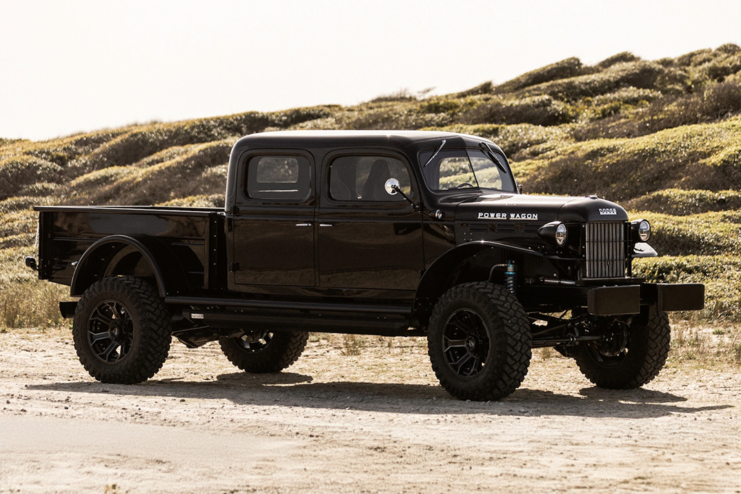 A relevant stock photo of power wagon custom in a typical setting.