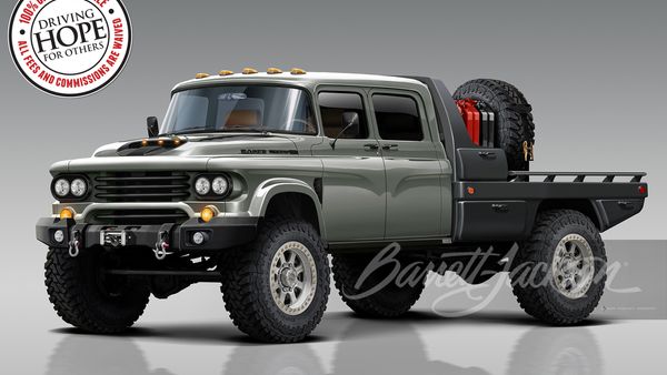 A relevant stock photo of power wagon custom in a typical setting.