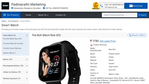 Smart Watch - Fire Bolt Watch Bsw 003 Wholesale Distributor from ... - firebolt watch company