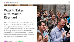 Watt It Takes with Tesla Co-Founder Martin Eberhard - tesla electric car company