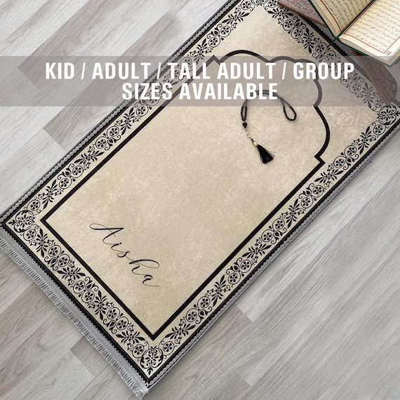 A relevant stock photo of prayer mat custom in a typical setting.