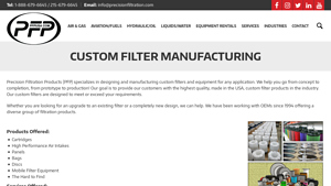 Custom Filter Manufacturing - Precision Filtration Products - air filter manufacturer