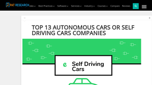 Top 13 Autonomous Cars or Self Driving Cars Companies - autonomous vehicle manufacturer