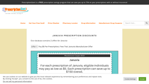 Pay $5 Per Prescription, Free Trial - Prescriptiongiant - januvia manufacturer