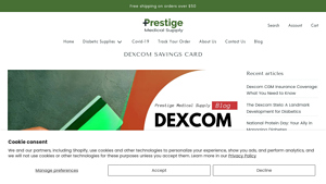 Dexcom Savings Card - Prestige Medical Supply - dexcom manufacturer