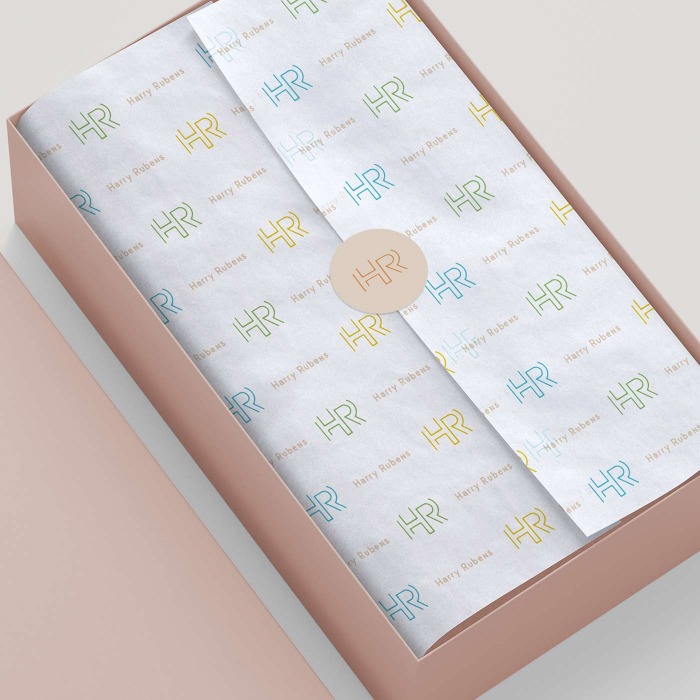 A relevant stock photo of printed tissue paper custom in a typical setting.