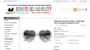 White Heart Sunglasses Bulk | 8 PACK Adult 100% UV Superior ... - white sunglasses bulk