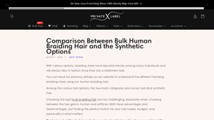 Comparison Between Bulk Human Braiding Hair and the Synthetic ... - synthetic hair bulk
