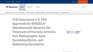 UCB Announces U.S. FDA Approvals for BIMZELX® (bimekizumab-bkzx) for ... - bimzelx manufacturer