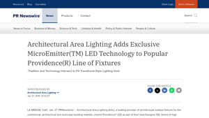 Architectural Area Lighting Adds Exclusive MicroEmitter(TM) LED ... - architectural area lighting company