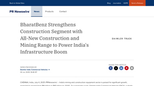 BharatBenz Strengthens Construction Segment with All-New ... - bharatbenz truck company