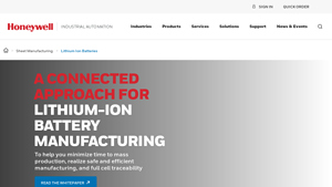 Lithium Ion Batteries - Honeywell Process Solutions - lithium cell factory