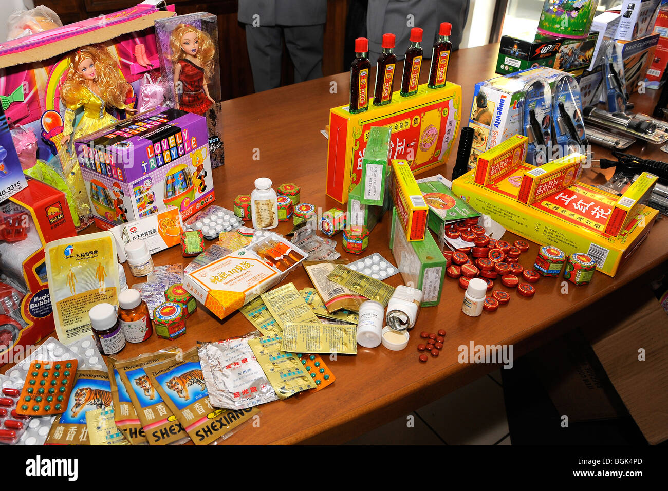 A relevant stock photo of products made china in a typical setting.