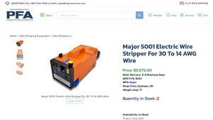 Major 5001 Electric Wire Stripper For 30 To 14 AWG Wire - wire stripping machine company