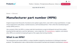 What is an MPN (Manufacturer Part Number)? | Productsup - manufacturer number