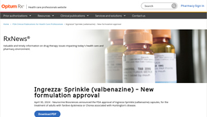 Ingrezza® Sprinkle (valbenazine) - New formulation approval - ingrezza manufacturer