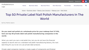Top 50 Private Label Nail Polish Manufacturers in the World - uv gel manufacturer