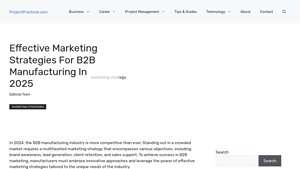 Effective Marketing Strategies for B2B Manufacturing in 2025 - manufacturer marketing