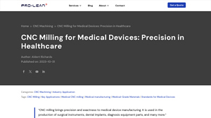 CNC Milling for Medical Devices: Precision in Healthcare - ProleanTech - cnc machined parts for medical equipment manufacturer