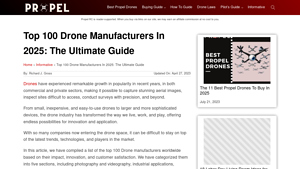 Top 100 Drone Manufacturers In 2025: The Ultimate Guide - Propel RC - drone manufacturer