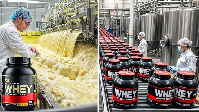 A relevant stock photo of protein powder manufacturer in a typical setting.