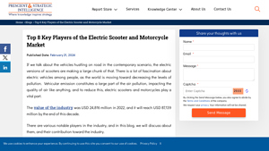 Top Electric Scooter and Motorcycle Manufacturers - P&S Intelligence - electric two wheeler company